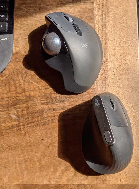 My mice, MX Ergo and MX Vertical